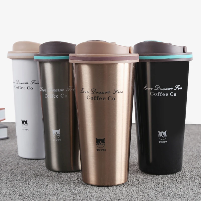 Coffee Insulated Mug Tumbler Car Travel Thermos Portable Tea Stainless Steel Cup