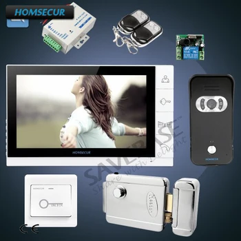 

HOMSECUR 9" Wired Video Door Entry Phone Call System + One Button Unlock 1C1M + Keys Included