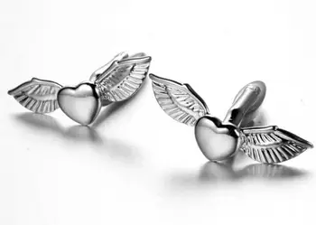 

10pairs/lot Silver Flying Wing Cufflinks Copper/Brass Made Cuff Links Christmas Gifts Men's Jewelry Accessory Wholesale