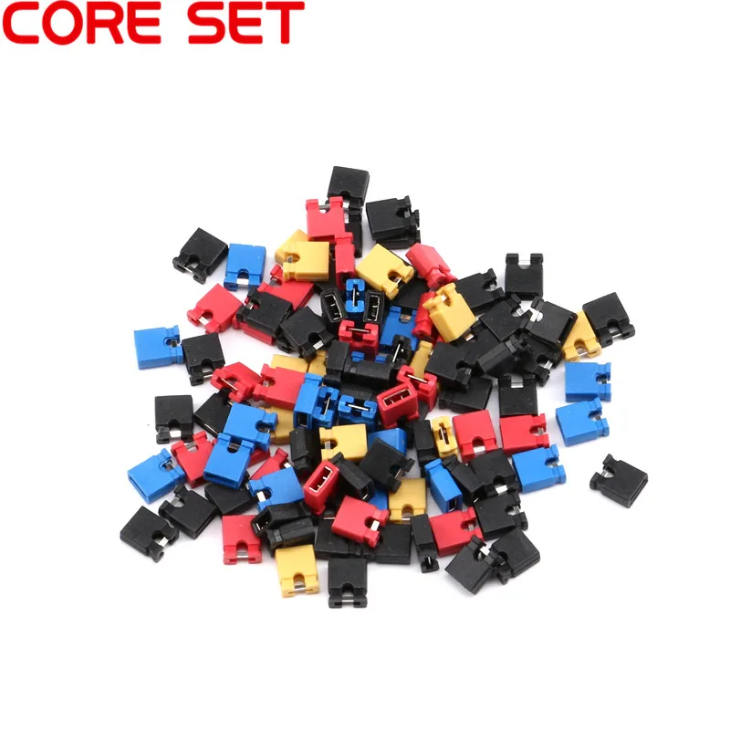 100pcs Pin Header Jumper blocks Connector 2.54 mm for 3 1/2 Hard Disk