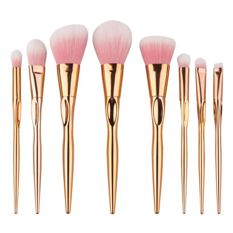 GJH-08-XX-01 17.*10*1.5 cm 8PCS Make Up Foundation Eyebrow Eyeliner Blush Cosmetic Concealer Brushes utensilios de maquillaje | Красота и