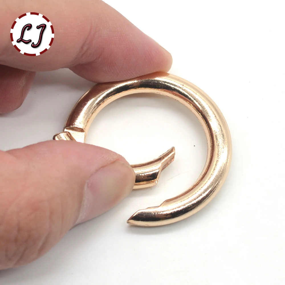 

10pcs/lot Spring Gate D O Ring Openable Keyring Leather Bag Belt Strap Dog Chain Buckle Snap Clasp Clip Trigger Accessories DIY