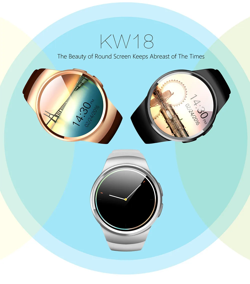 Смарт-часы для мужчин KW18 Bluetooth умные часы пульсометр шагомер SIM Smartwatch ответ на Вызов TF телефон часы ча для Android IOS