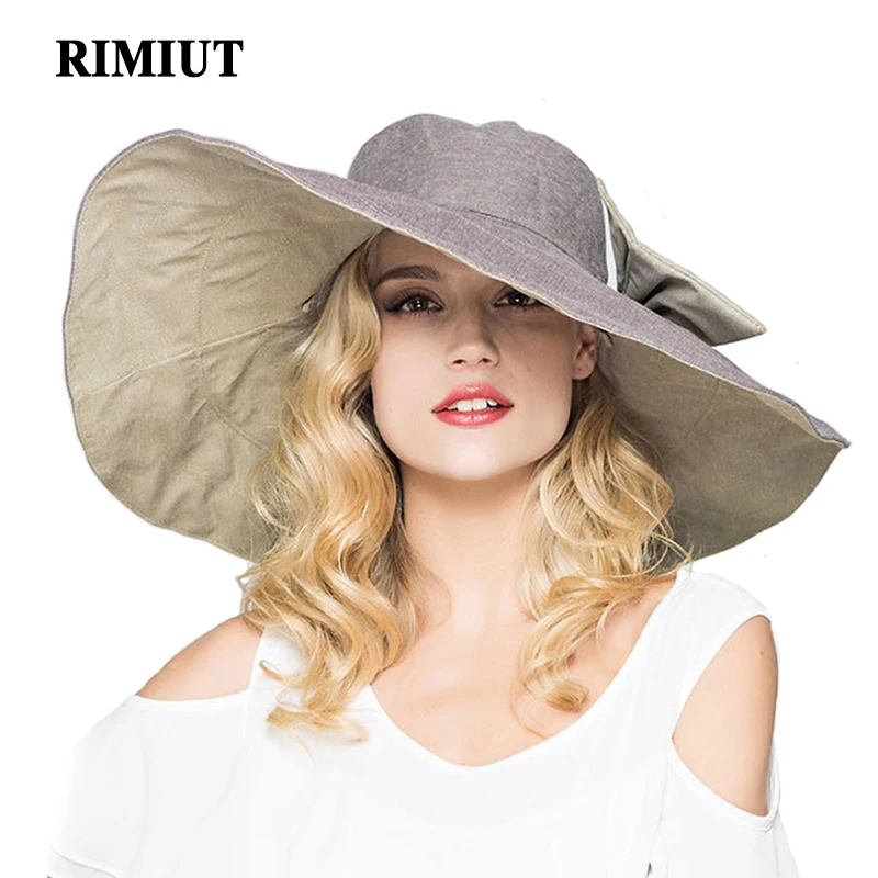 Buy RIMIUT 2017 Fashion large brimmed sun hats