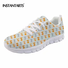 INSTANTARTS Детские лисы узор женские кроссовки дышащие легкие женские весенне-летние прогулочные женские красовки повседневная обувь на плоской подошве