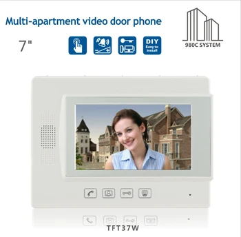 

ZHUDELE New Top Quality Home Security Intercom System 7"Video Door Phone Monitor For Building Video Doorbell System