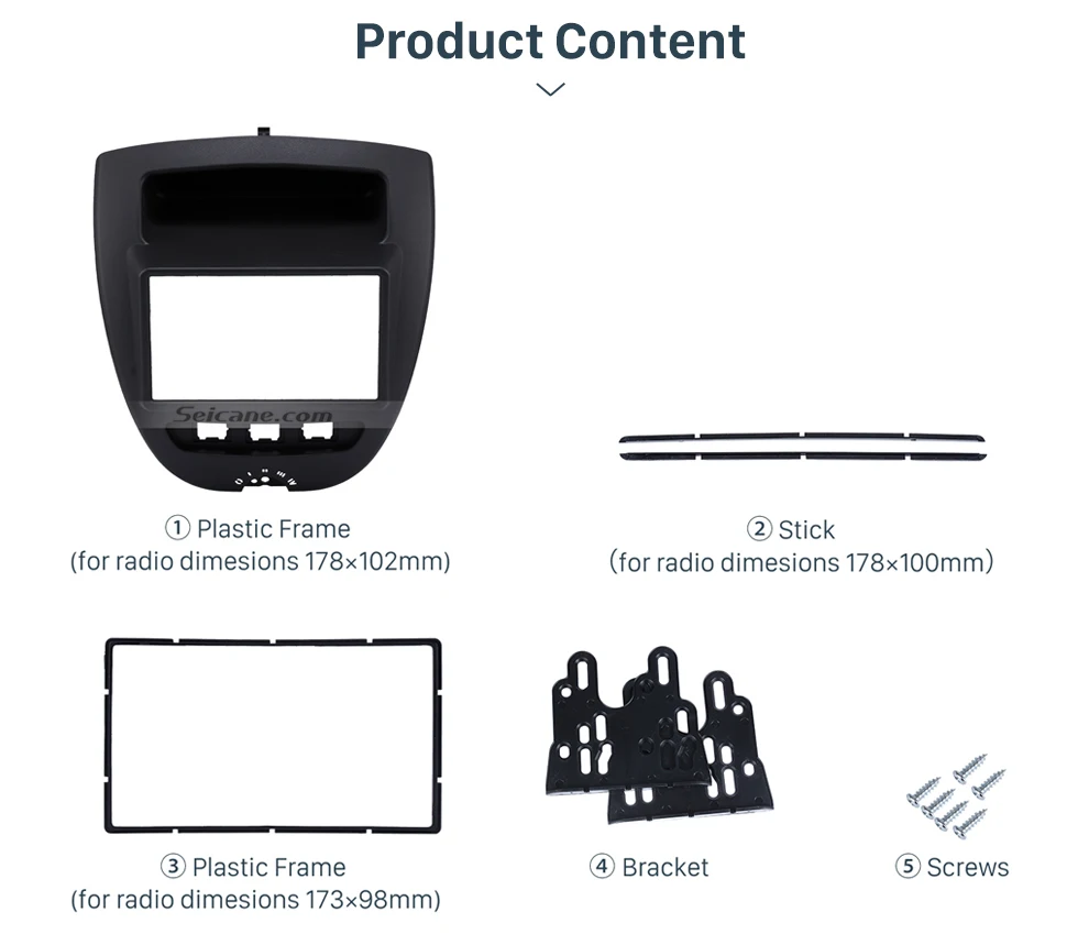 Seicane Отличный Двойной Дин радио фасции для Toyota Aygo Citroen C1 peugeot 107 DVD панель стерео тире отделка Установка монтажный комплект
