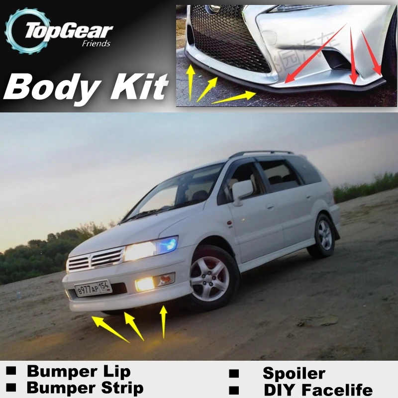 

Bumper Lip Deflector Lips For Mitsubishi Chariot Grandis / Nimbus / Space Wagon / Savrin Front Spoiler Skirt / Body Kit Wing
