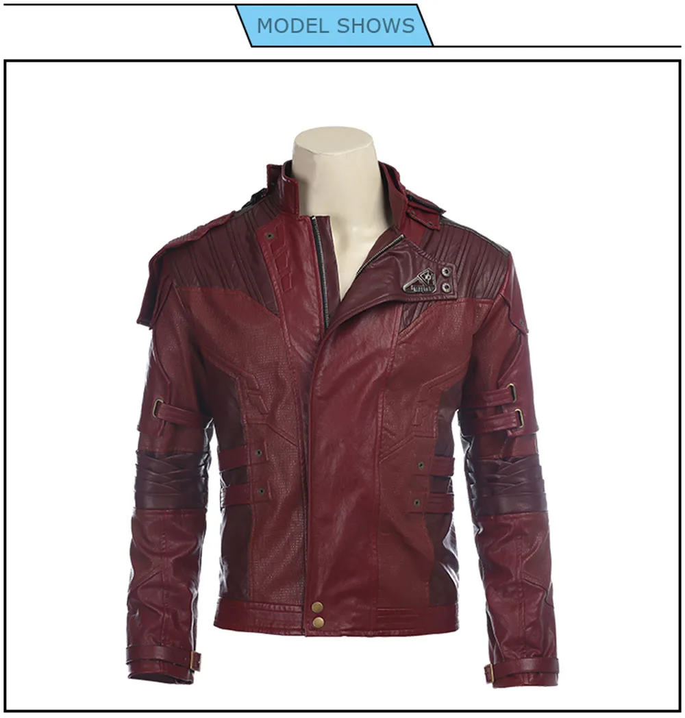

Star Lord Jacket Short Jacket Cosplay Halloween Costume Guardians of The Galaxy 2 Peter Quill Cosplay Costume Leather Jacket