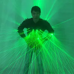 Новые прибыл зеленый лазерная костюм, жилет, жилет 532nm зеленый лазер Прихватки для мангала Очки для лазерное шоу