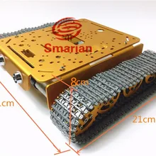 T200-MT Цельнометаллический Бак, золотой Версия Алюминиевого Сплава шасси с роботом установить интерфейс, для DIY Робот, танк модель автомобиля