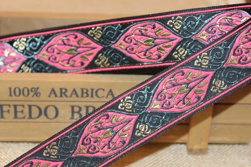 Lighting Bolt Woven Jacquard Ribbon 1 12 x 10 yards Red and Black Reversible Very Nice Ribbon