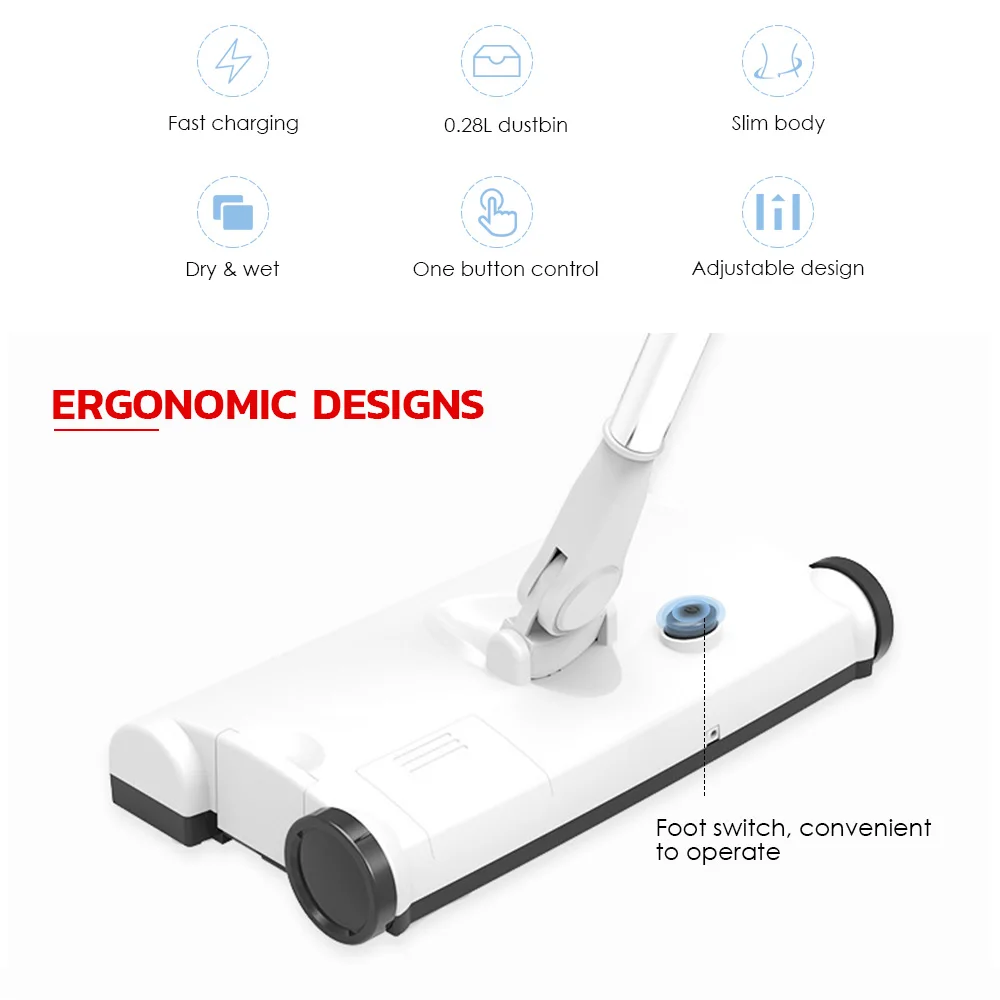 Перезаряжаемый бытовой беспроводной пылесос, многофункциональная уборочная Швабра для сухой и влажной уборки, быстрая зарядка, пылесборник Aspirador