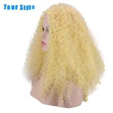 Ваш стиль 5 цветов кудрявый парик Синтетический Косплей парик Оранжевый Белый Зеленый Цвет Высокая температура волокна