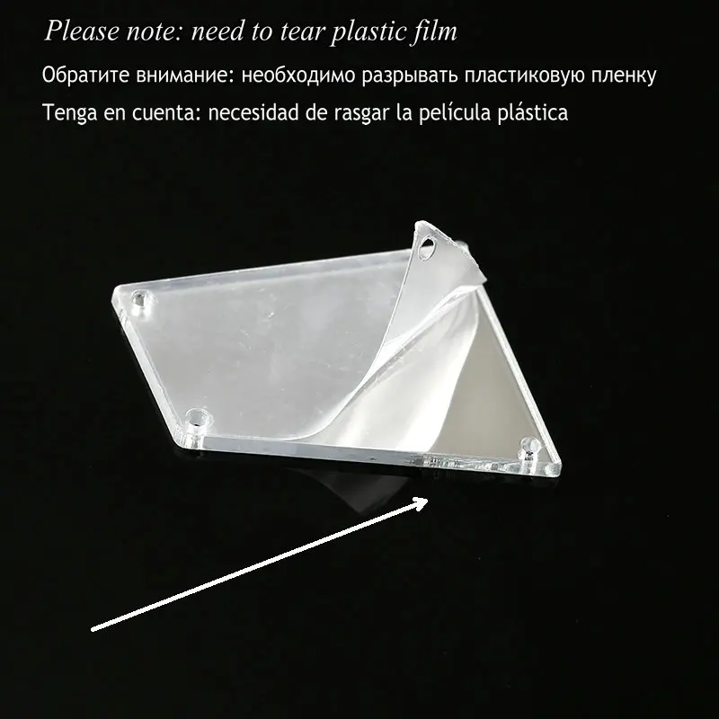  Mixed Size 30pcs 4Colors Acrylic Mirror Sew On Rhinestones Irregular Acryl Mirror Sew On Stones Cry - 32945650540