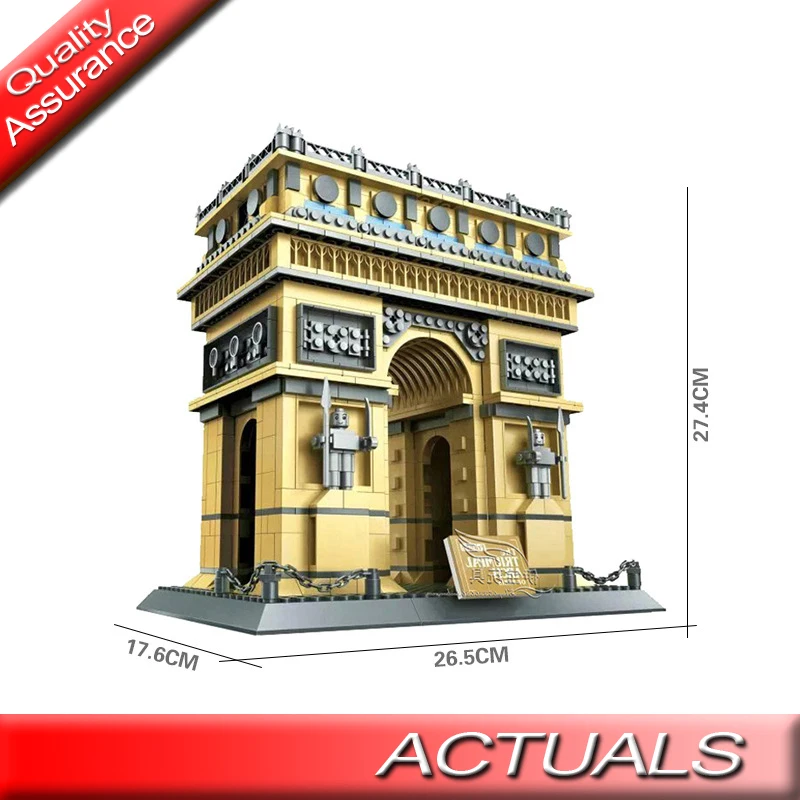 

1401pcs Wange 8021 Architecture Series PARIS ARC DE TRIOMPHE Building Blocks DIY Structure Brick Toy 1 21036