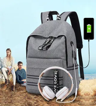 

Fashion Womens Mens Laptop Backpack Charging Via USB Computer Backpack School Bag for Traveling DX0250