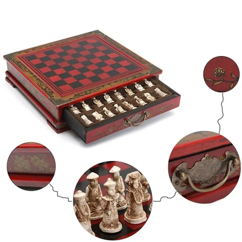 

Chessboard Antique Durable Chessboard Chess Set for Kids Children