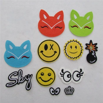 

high quantity mixture 14 seed cartoon patter hot melt adhesive applique embroidery patches stripes DIY accessory patch 1pcs sell