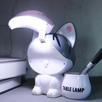 

Desk Lamp LED Cartoon Cute Crafts Pen Holder Charging Night Light Decoration ALI88