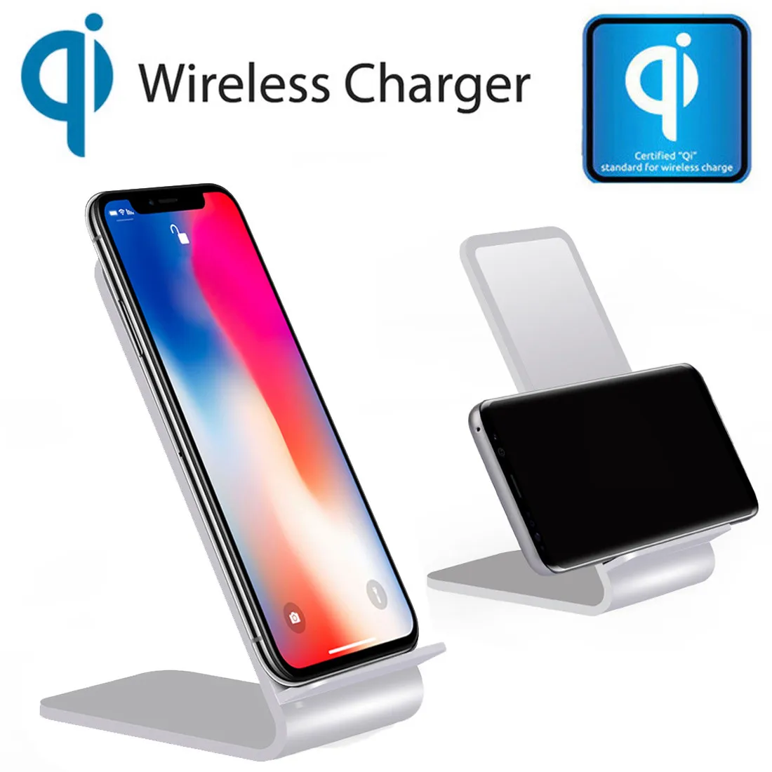 Зарядная Станция Binmer из алюминиевого сплава для Iphone 8/8 Plus/X TD1121|wireless charger stand|charger