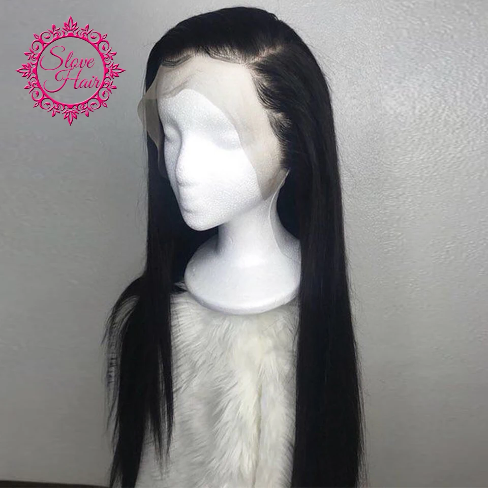 

13*4 Lace Front Human Hair Wigs Straight Wigs For Women Black Color Remy Brazilian Soft And Silky Pluck With Baby Hair Slove