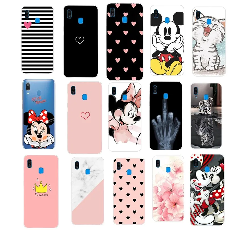 

For Samsung A30 Case A20 Painted Soft TPU Clear Bumper Coque For Samsung Galaxy A30 A 30 20 Cases Silicone Phone Back Cover 2019