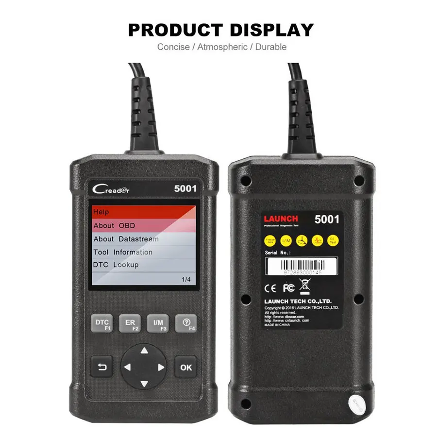 Автомобиль DIY сканер Старт CReader 5001 OBD2 считыватель кодов считывание информации об