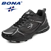 BONA New Classics Style Men Running Shoes Lace Up Men Sport Shoes Leather Men Outdoor Jogging Sneakers Comfortable free shipping ► Photo 3/6