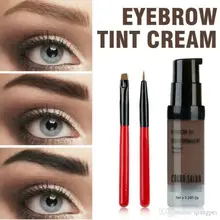 6 Colors Wholesale Dropshipping MOONBIFFY Eyebrow Gel Tint Makeup Pomade Brush Kit Brown Henna Eye Brow Cream Make Up Paint Set