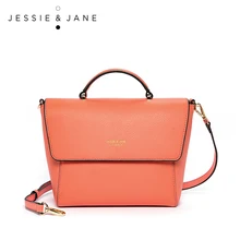 JESSIE & JANE Designer Brand New Style Unique Leather Women’s Shoulder Bag Top-Handle Bags Saddle Bag 1753