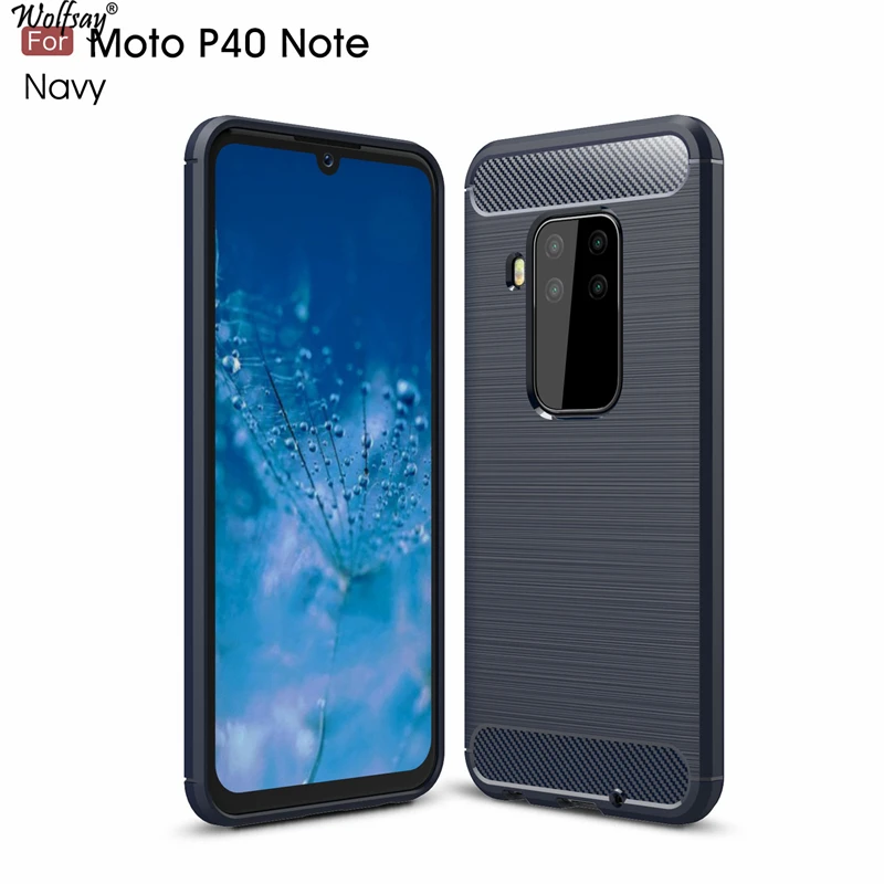 Противоударный чехол Wolfsay для Motorola Moto P40 Note мягкий из ТПУ с начесом чехлы