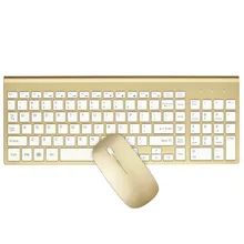 Беспроводная клавиатура и мышь комбинированная полноразмерная 2,4 ГГц Беспроводная клавиатура с 102 клавишами и энергосберегающей мышью для дома и офиса