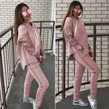 Women Sport Set Running Suit Women Gym Wear sets Two Piece Hoddies Ropa Yoga Striped Tracksuit