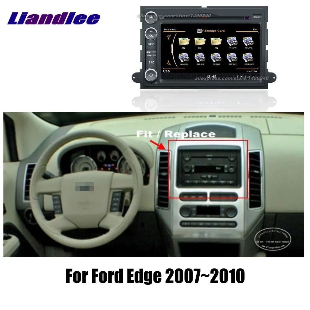 Liandlee 2 Din Автомобильный Android для Ford Edge 2007 ~ 2010 радио GPS карты навигатор плеер HD экран