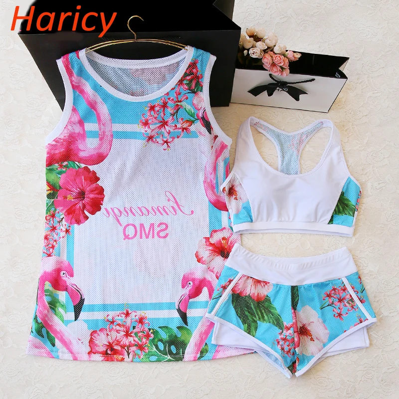 Brand 2018 Push Up Bikini Swimwear Women Swimsuit Flamingos Bikins Set Biquini Bathing Suit Women Bikinis Women