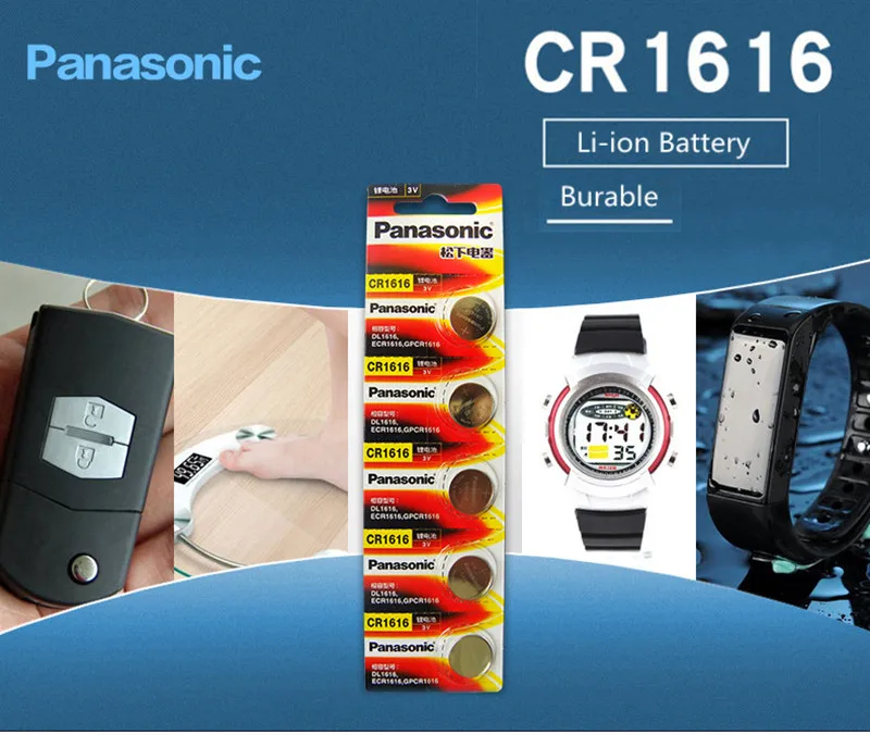 CR1616 10 шт. кнопочная ячейка Миниатюрный элемент питания Panasonic cr 1616 3V литиевая Батарея DL1616 ECR1616 LM1616