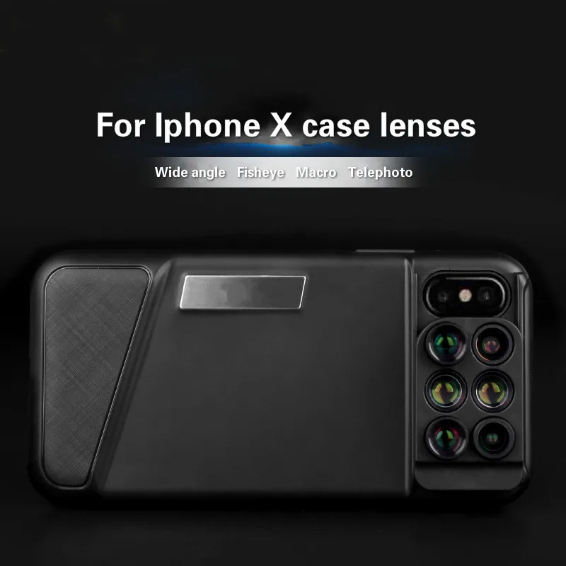 Распродажа! Для iPhone X двойной объектив камеры 6 в 1 рыбий глаз широкоугольный