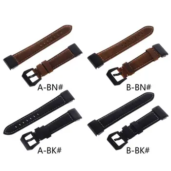 

Genuine Leather 22mm Quick Fit Replacement Watch Band Strap with for Garmin Fenix 5/ 5 Plus/Forerunner 935/Approach S60/Quatix 5