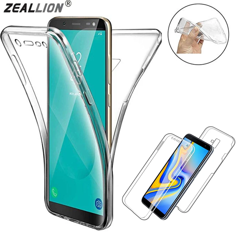 Чехол для Samsung J4 J6 Plus J3 J7 J8 2018 J2 J5 Prime J330 J530 J730 Dou Core 360 градусов полностью мягкий
