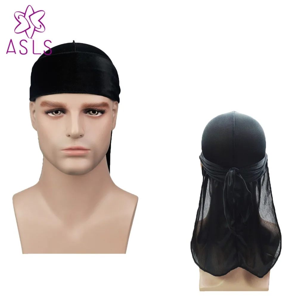 Мужской и wSilk Durag бандана головной убор широкий Doo Rag Bonnet полиэстерная Кепка удобный колпак для сна 2 шт./партия