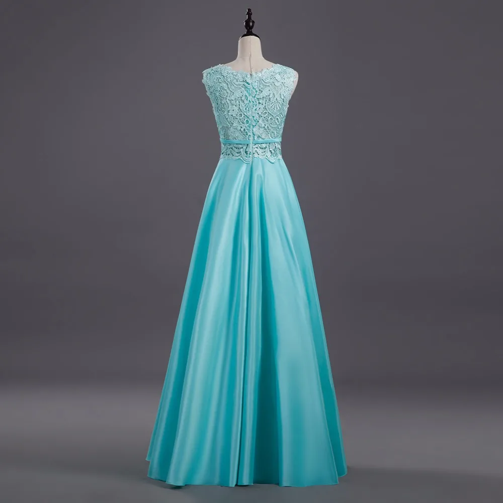 New arrival party evening dresses Long dress Vestido de Festa A-line lace satin gown sexy fast shipping