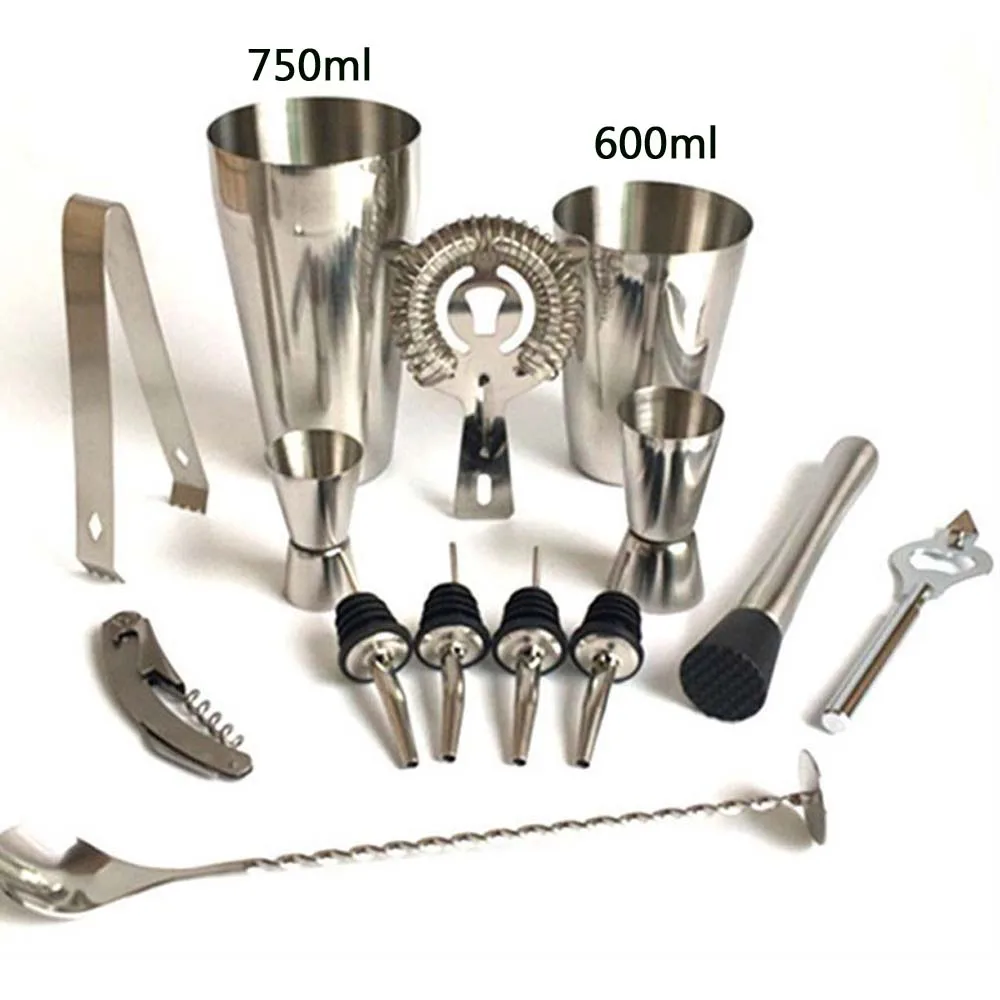 13 шт. 450/600/750 мл коктейль шейкерный фильтр бар голубого цвета смешанных напиток Нержавеющая сталь дуршлаг фильтр бармен инструмент для коктейлей - Цвет: 13pc750 600ml