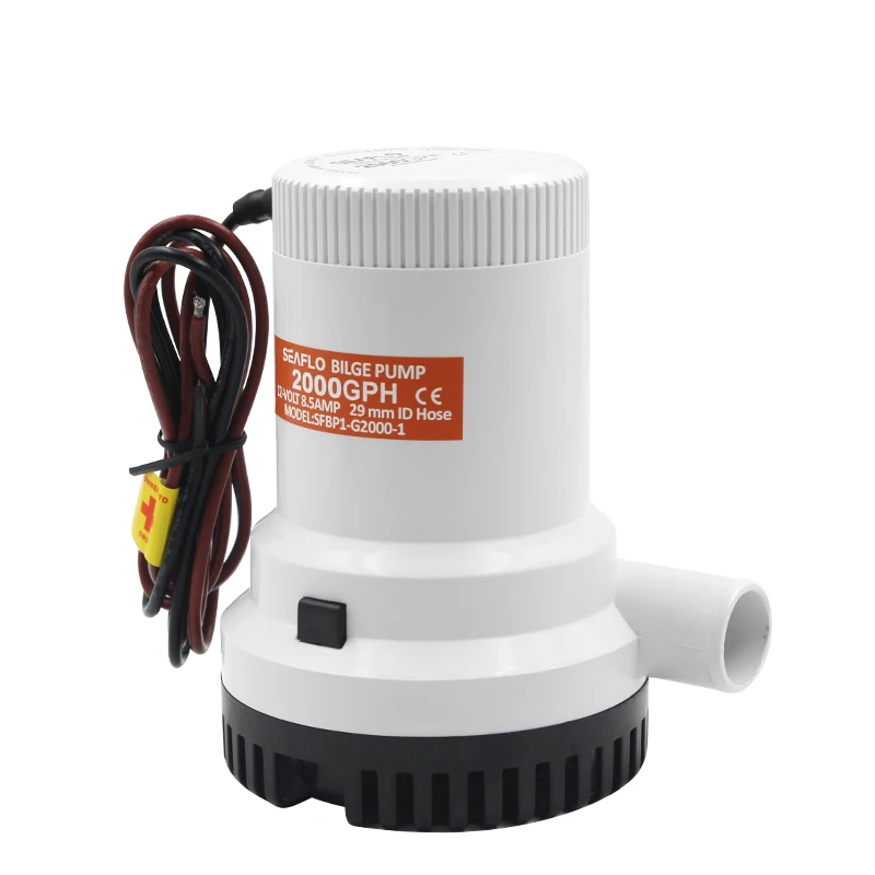 SEAFLO 2000GPH Boat Marine Bilge Pump 12 Volts for Fountain Garden