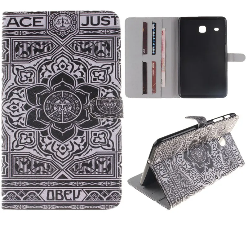 2 Leaves PU Leather Stand Case For Samsung Galaxy Tab E 8.0 Case T377 T375 T377V SM-T377V Case Protector Tablet Wallet Cover Bag (3)