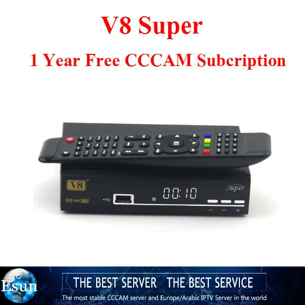 

Freesat V8 super receptor satellite+1 Year cccam cline +USB WIFI Europe Cccam Server HD DVB-S2 Satellite Receiversupport 3G iptv