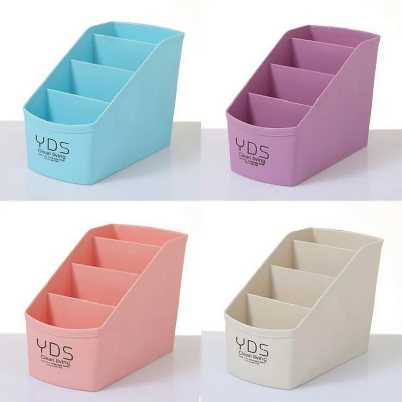 

Multifunctional Plastic Multi-Grid Desktop Storage Box Living Room Remote Control Cosmetic Storage Box