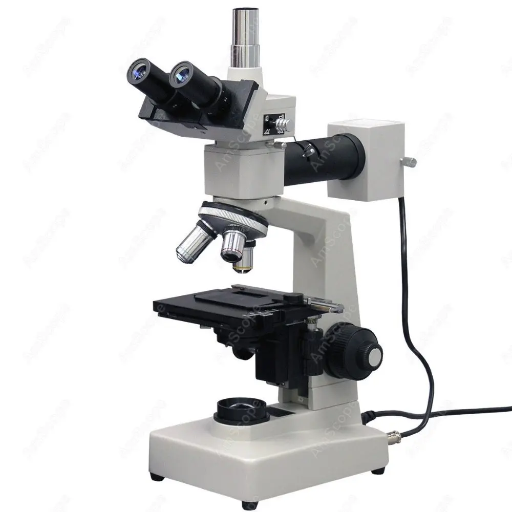 Metallurgical Microscope AmScope Supplies 40X 1000X Metallurgical
