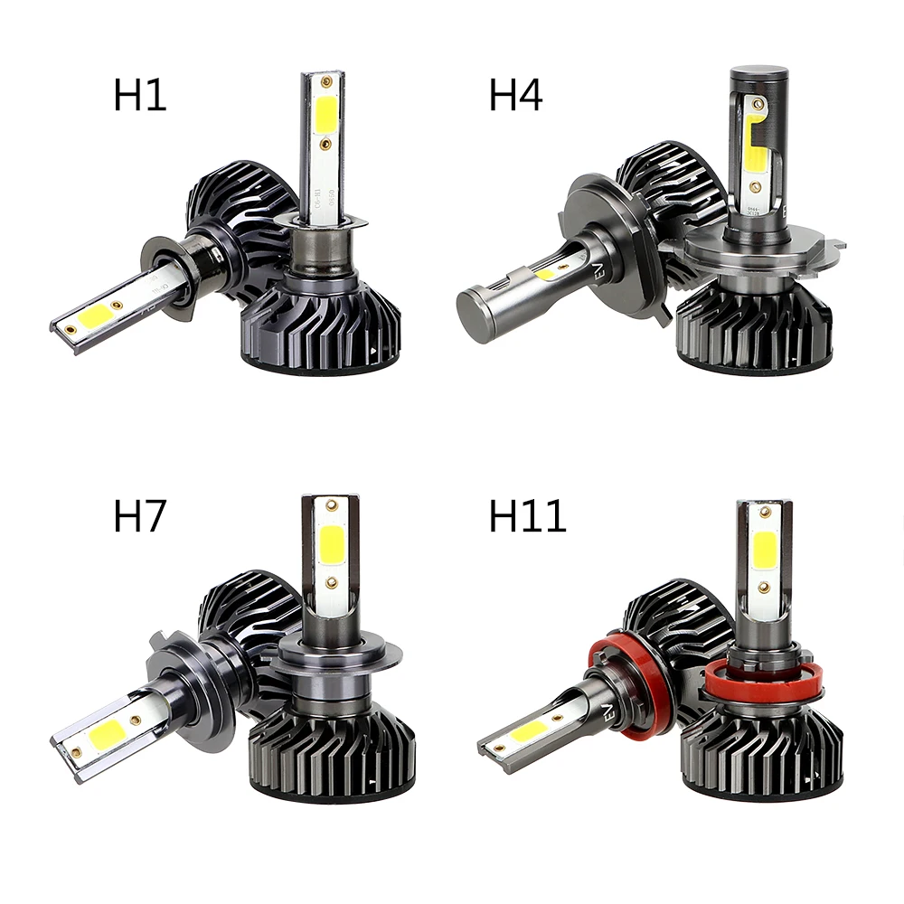 

1 Pair 6500K Fog Light IP65 Car Headlight Bulb DC 9-36V DOB LED Auto Headlamp H1 H4/HB2/9003 H7 H8/H9/H11 60W 6000LM