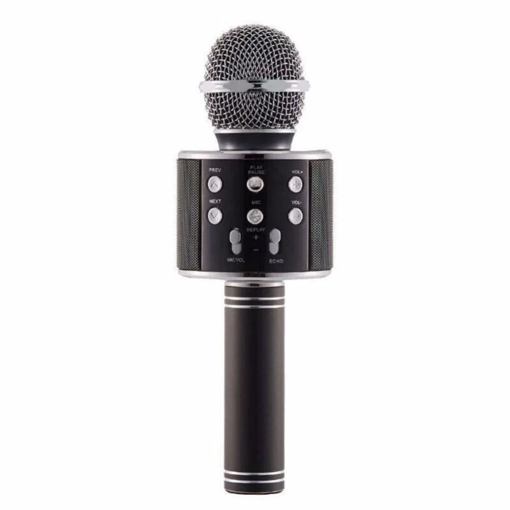 EDAL WS-858, беспроводной Bluetooth, караоке, ручной микрофон, USB, KTV, микрофон, плеер, Bluetooth, микрофон, динамик, запись музыки, микрофон